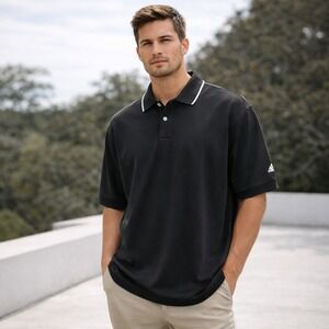 Adidas Climalite‎ Men's Size Large Black Polo Shirt